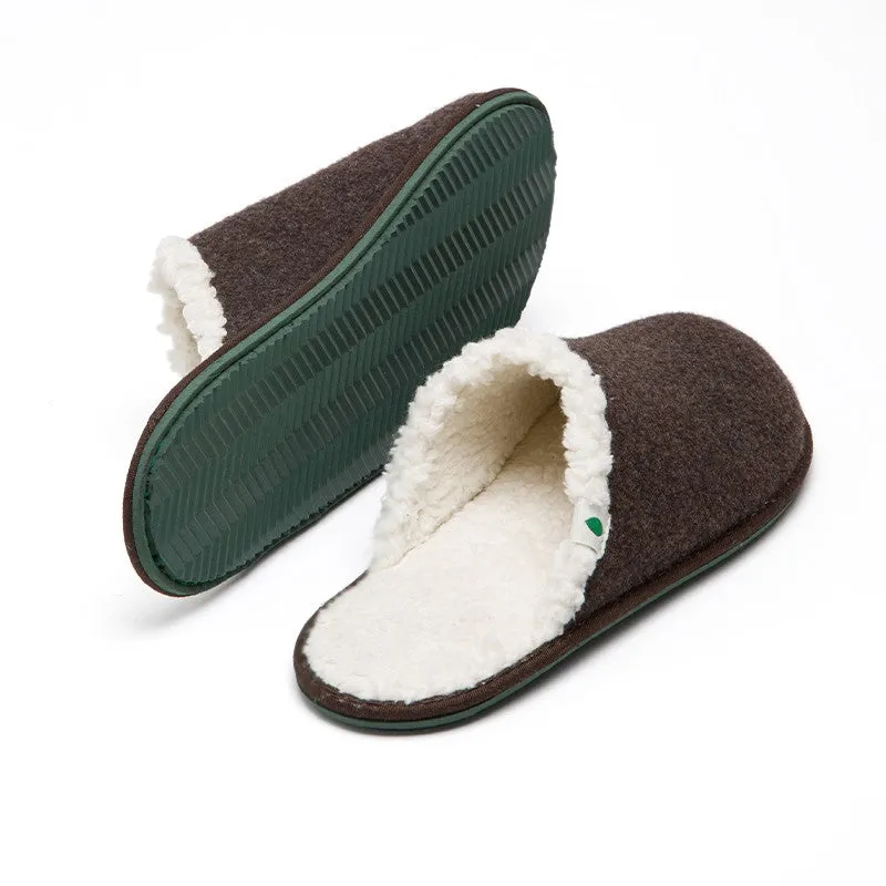 SHAW Zapatilla casa vegana marrón SAW003