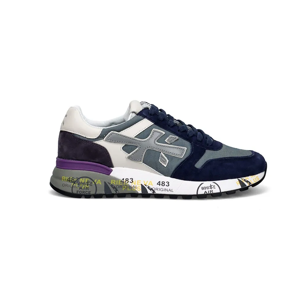 Sneakers Premiata Mick 6169 Color Marino y Gris
