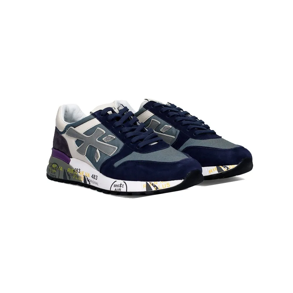 Sneakers Premiata Mick 6169 Color Marino y Gris