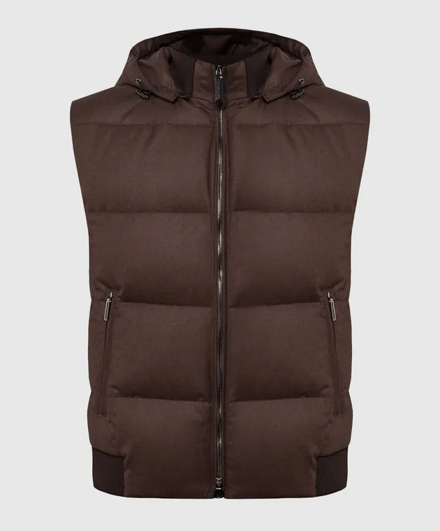 Stefano Ricci Brown down vest