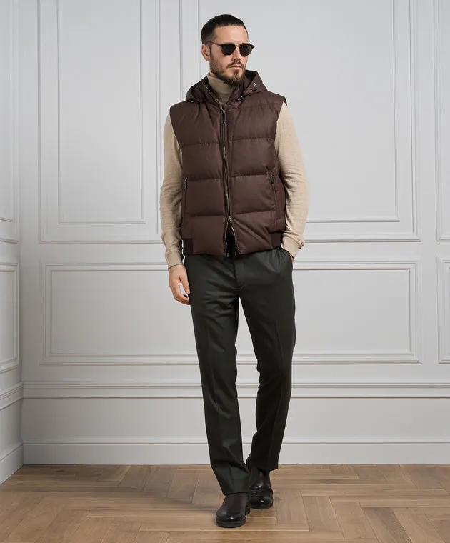 Stefano Ricci Brown down vest