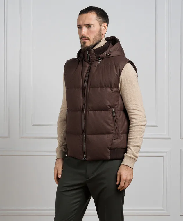 Stefano Ricci Brown down vest