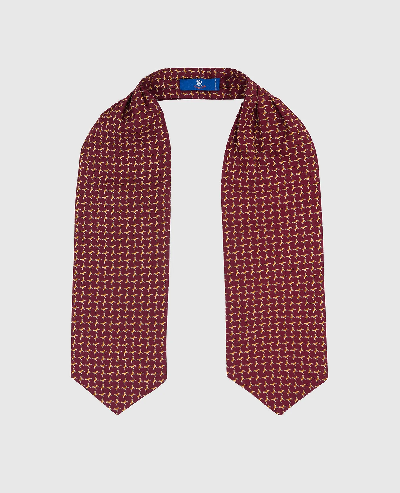 Stefano Ricci Children's burgundy patterned silk ascot tie