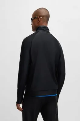 Sudadera con cremallera y logo reflectante decorativo