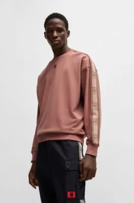 Sudadera HUGO x RB en felpa de algodón con detalle de la marca