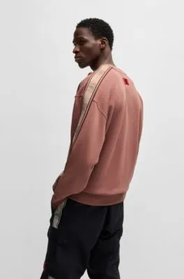 Sudadera HUGO x RB en felpa de algodón con detalle de la marca