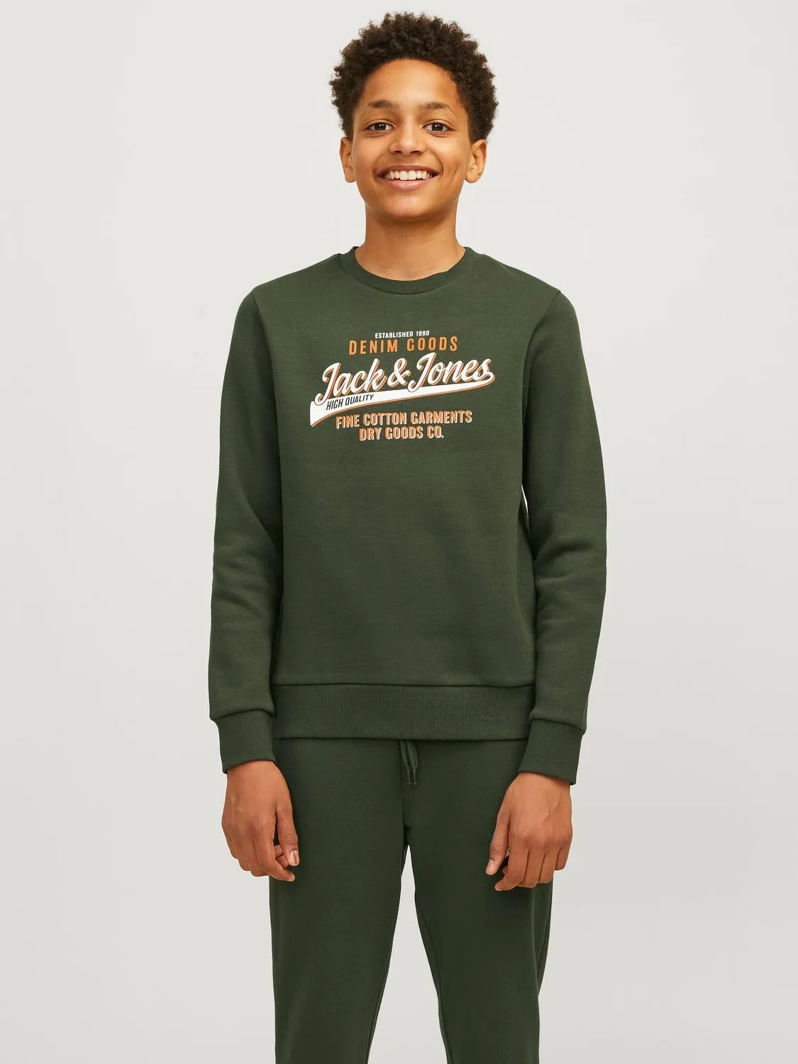 Sudadera Logotipo Junior | Verde oscuro | Jack & Jones®