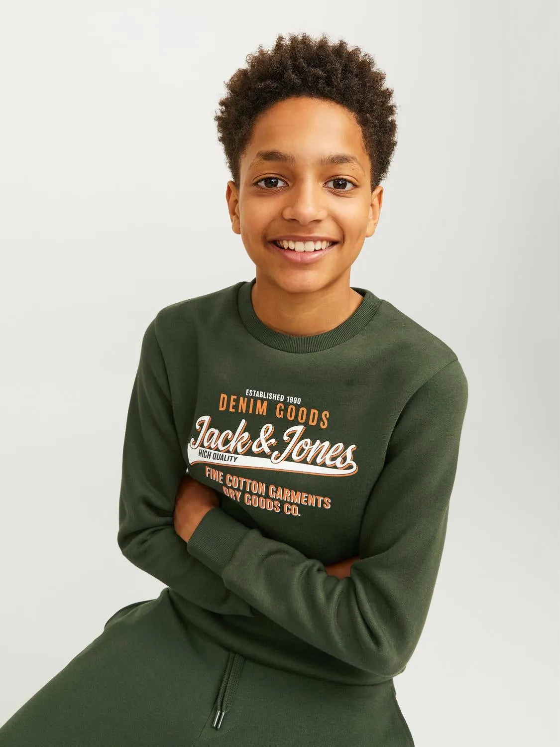 Sudadera Logotipo Junior | Verde oscuro | Jack & Jones®