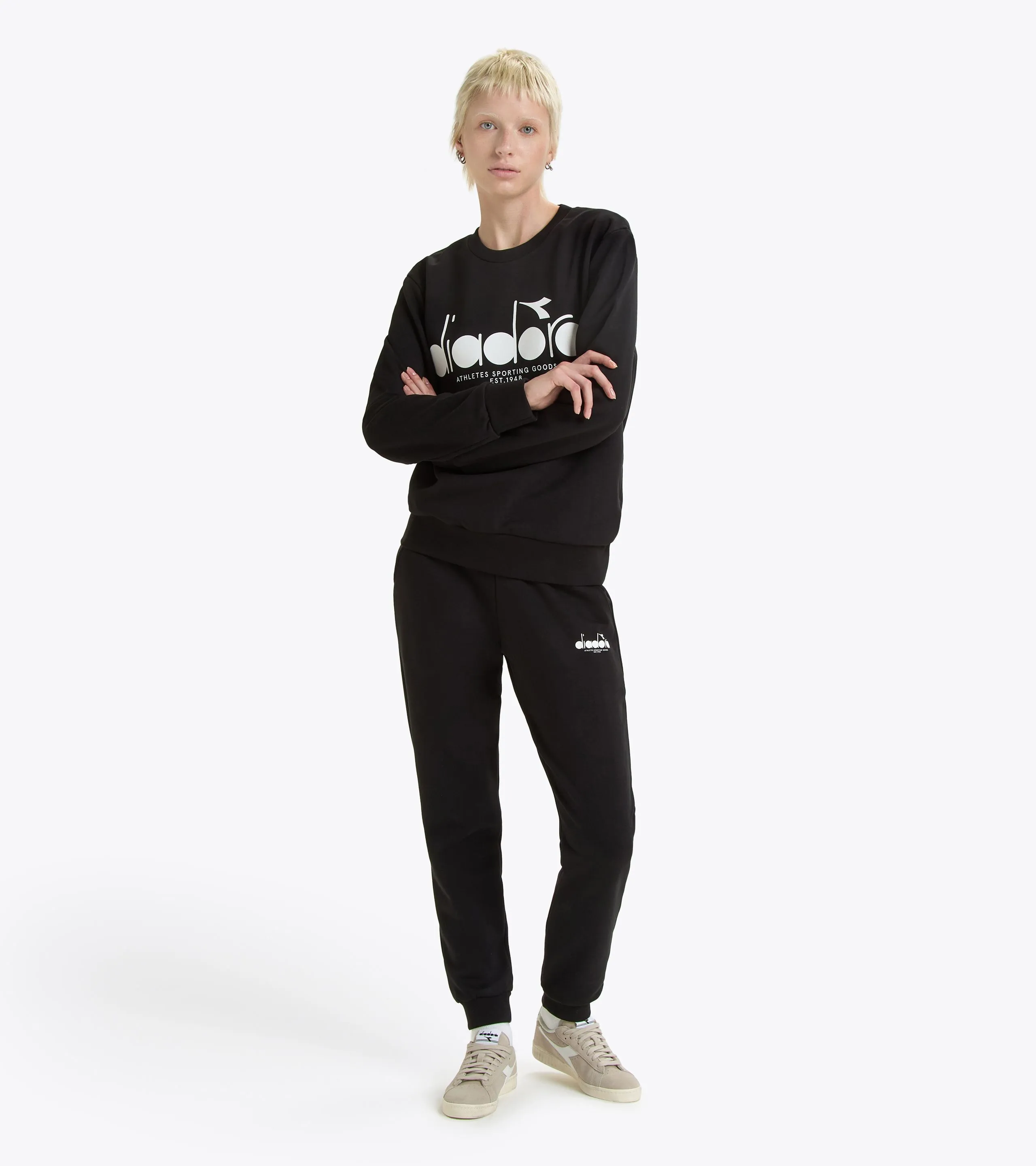 SWEATSHIRT CREW LOGO SUDADERA DE ALGOD&OACUTE;N CON CUELLO REDONDO  GENDER NEUTRAL