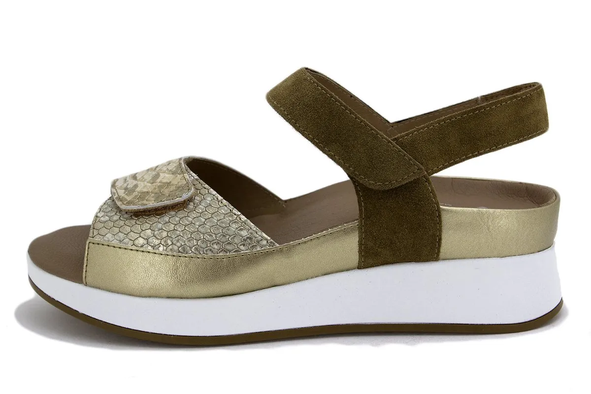Tan Snake Removable Insole Sandal