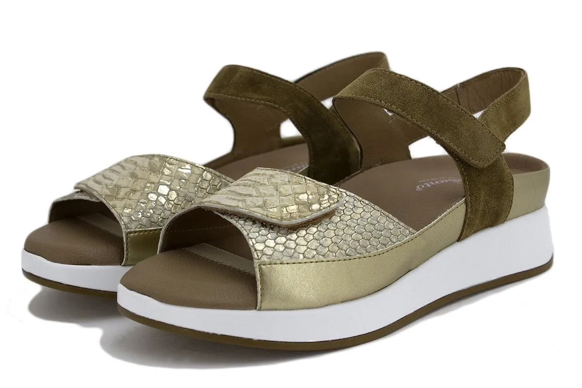 Tan Snake Removable Insole Sandal