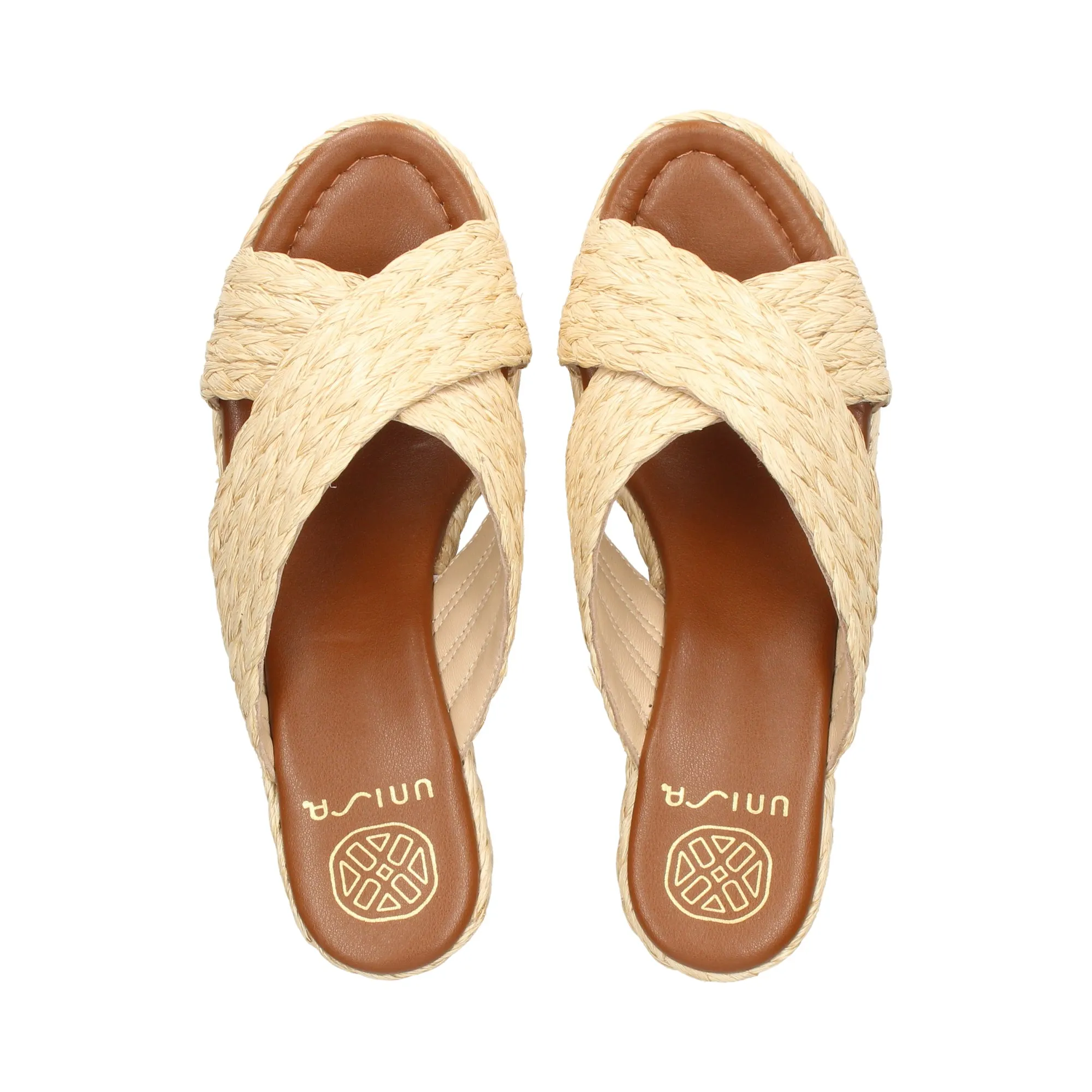 UNISA Sandalias cuña de Mujer NATURAL