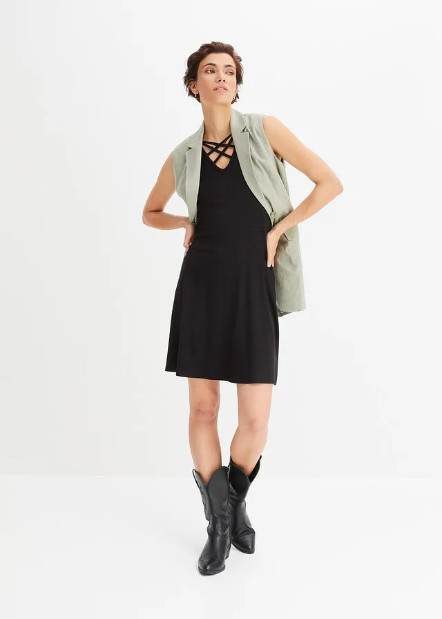 Vestido de punto Negro