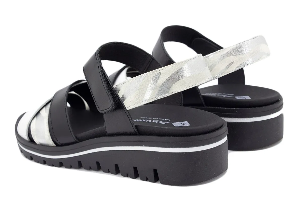 White Leather Removable Insole Sandal