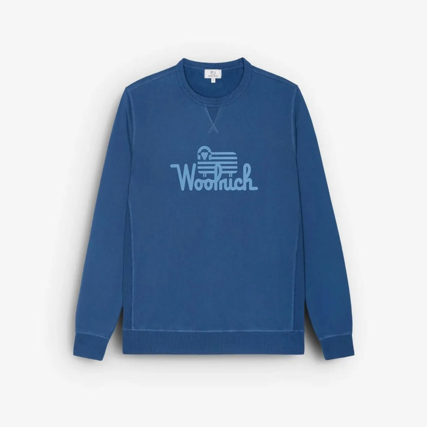 Woolrich Organic Cotton Sweatshirt Men's Blue Lobster