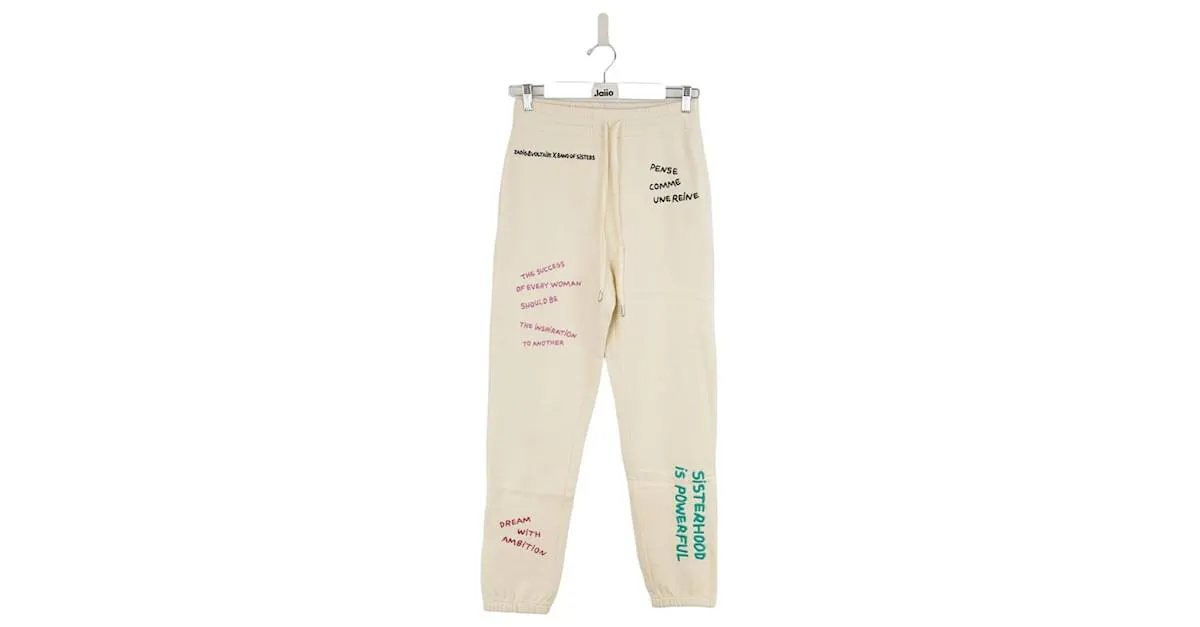 Zadig & Voltaire pantalones deportivos de algodón Beige 