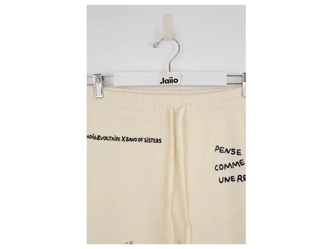 Zadig & Voltaire pantalones deportivos de algodón Beige 