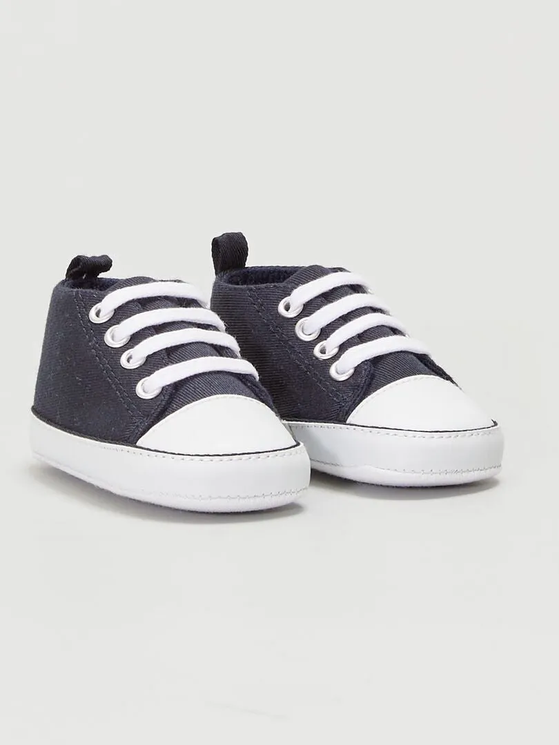 ZAPATILLAS ALTAS DE TELA  MARINO