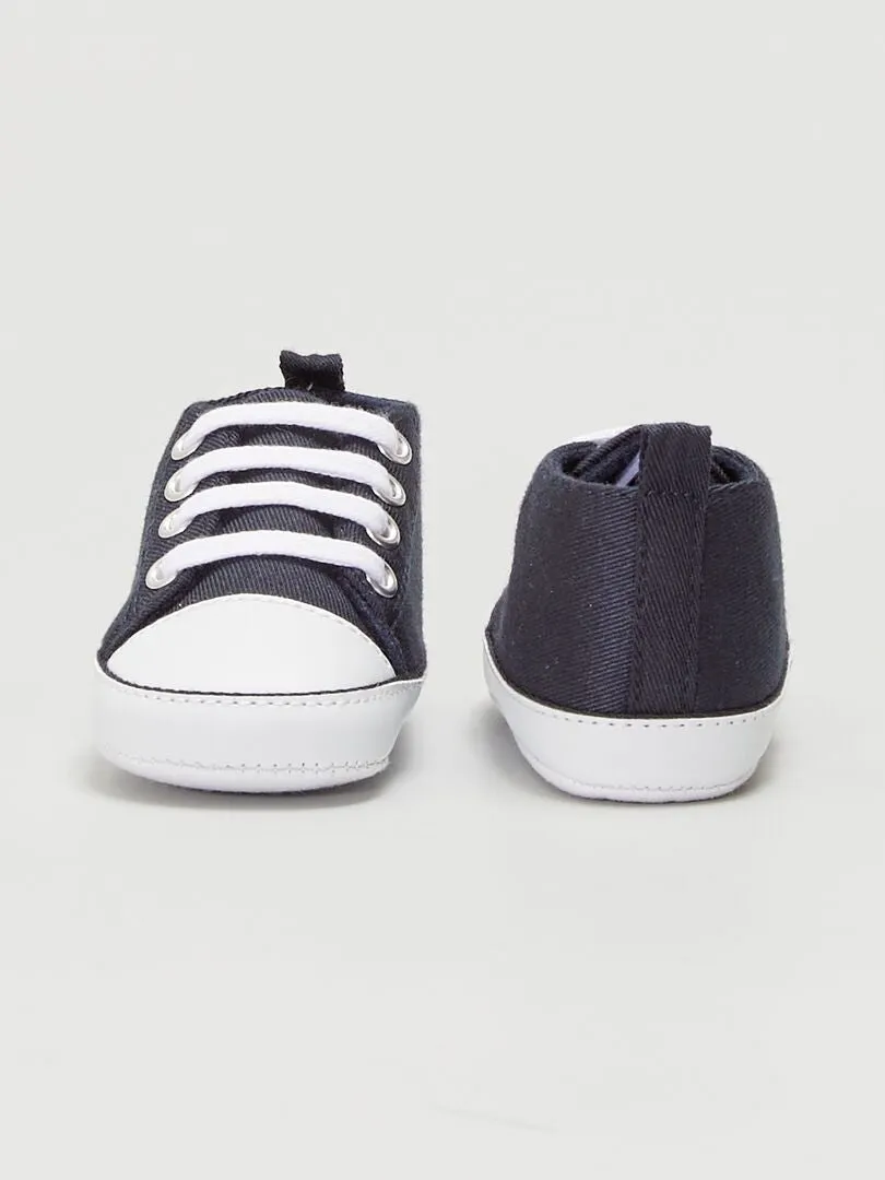 ZAPATILLAS ALTAS DE TELA  MARINO