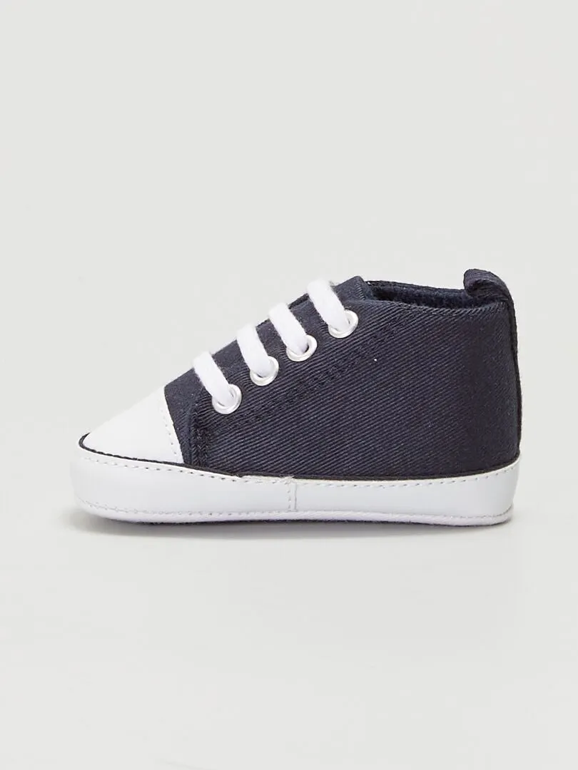 ZAPATILLAS ALTAS DE TELA  MARINO
