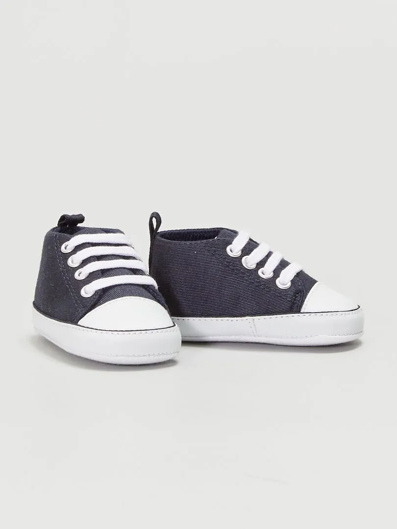 ZAPATILLAS ALTAS DE TELA  MARINO