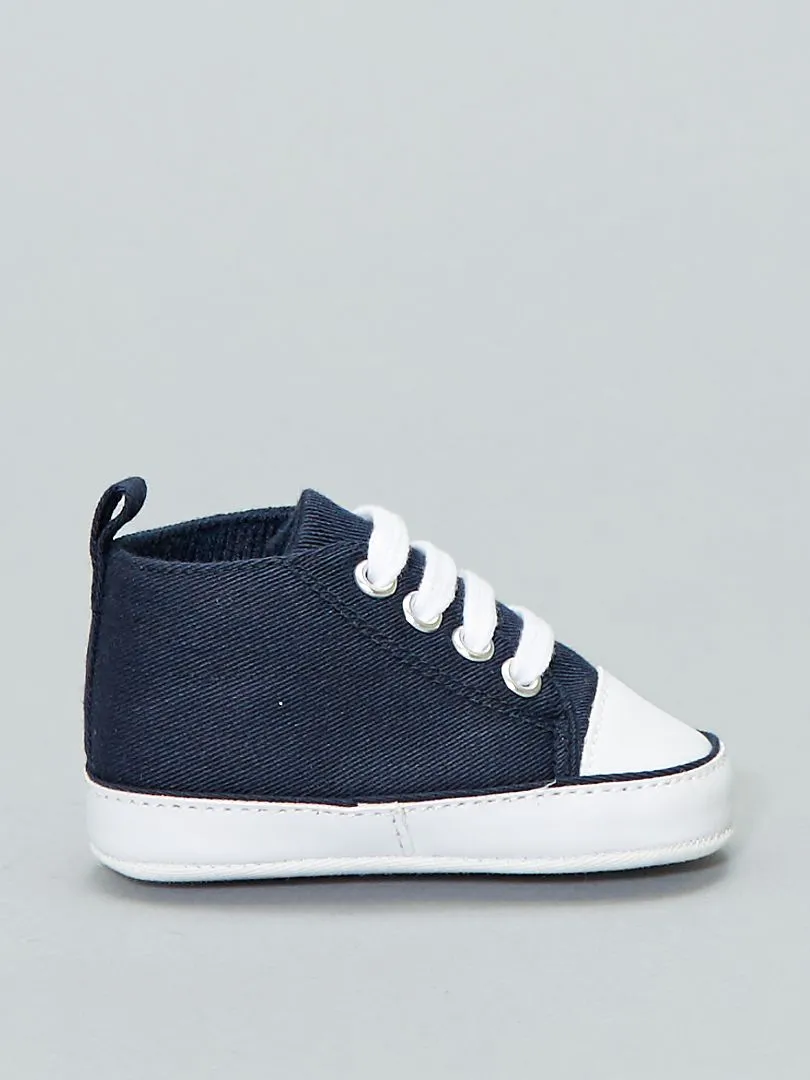 ZAPATILLAS ALTAS DE TELA  MARINO