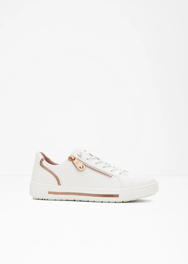 Zapatillas Jana con ancho cómodo Blanco/oro rosa