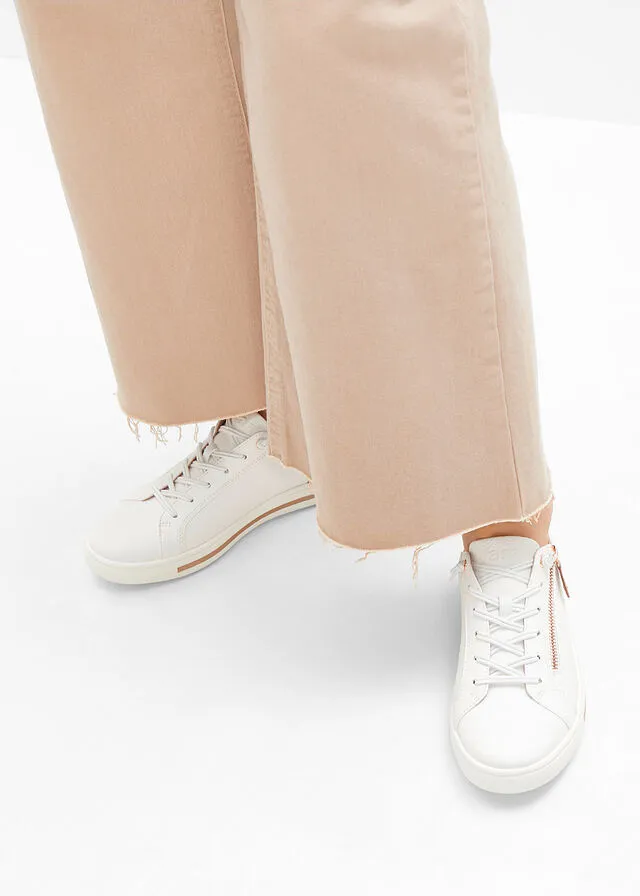 Zapatillas Jana con ancho cómodo Blanco/oro rosa