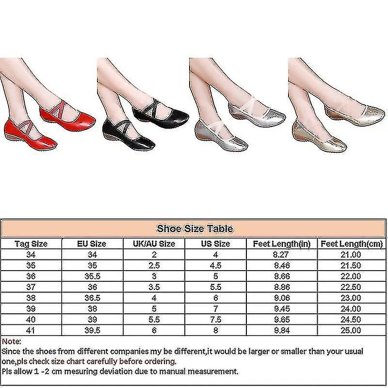 Zapatos de baile suaves para mujer de práctica cómodos de punta plana ligera redonda de Guanzai