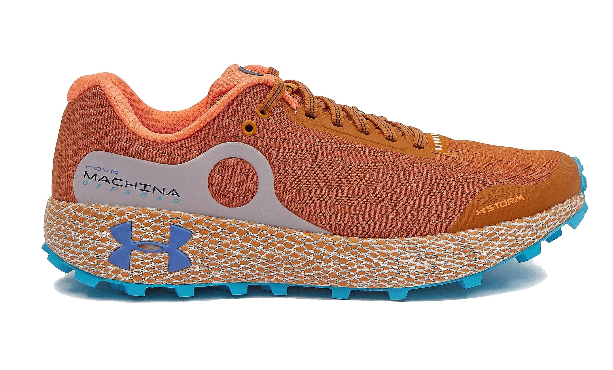 ZAPATOS UNDER ARMOUR HOVR MACHINA OFF ROAD  HONEY ORANGE/BAJA BLUE  MEN´S