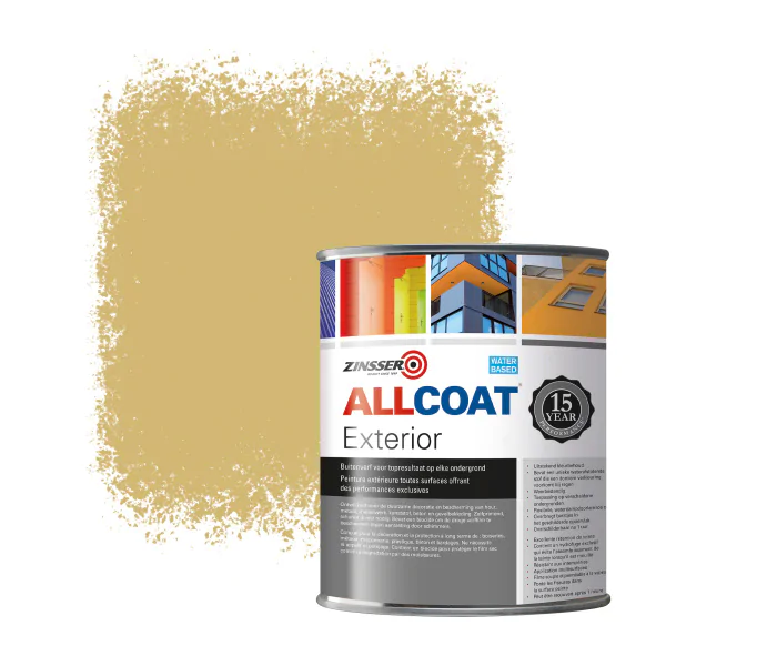 ZINSSER ALLCOAT PINTURA EXTERIOR PARA PAREDES RAL 1002 AMARILLO ARENA  1 LITRO